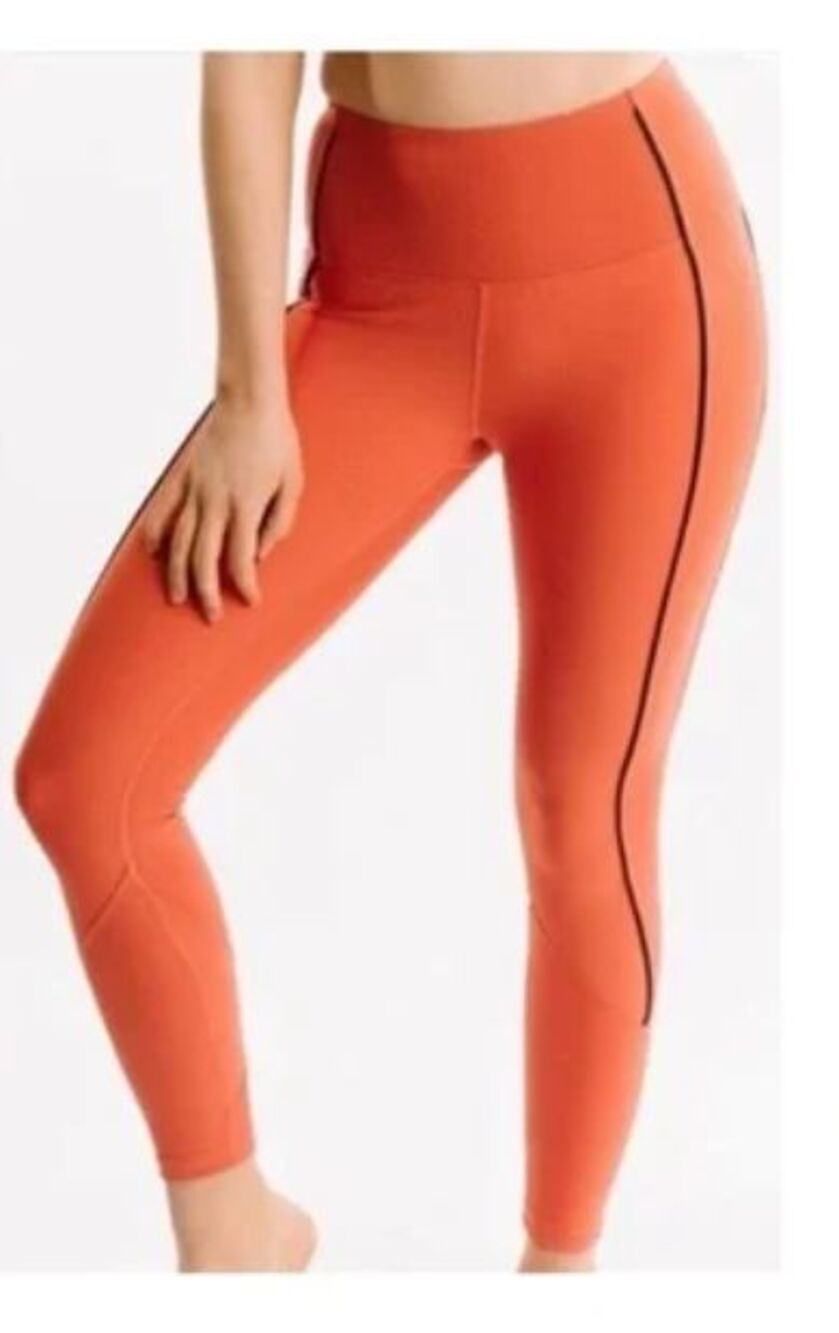 ZYIA Active Leggings Women’s Size 4 Orange Workout Yoga Running Gym High Rise